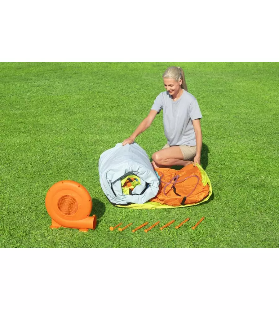 PARCO ACQUATICO GONFIABILE CON KIT COMPLETO BESTWAY "H2OGO DODGE & DRENCH" 450X450X268 CM - COD. 53383